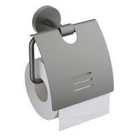 AQ4609BGM БЕТТА бумагодержатель с крышкой, шлиф. черный хром