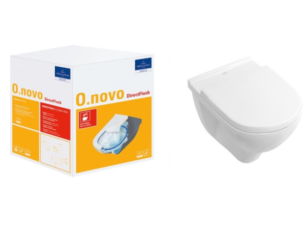 Унитаз Villeroy&Boch O'Novo подвесной шгв 360*560*350 CeramicPlus цвет-альпийский белый 5660HRR1